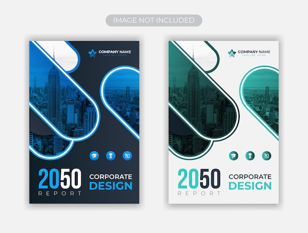벡터 기업 브로셔 연례 보고서 표지 디자인 서식 파일