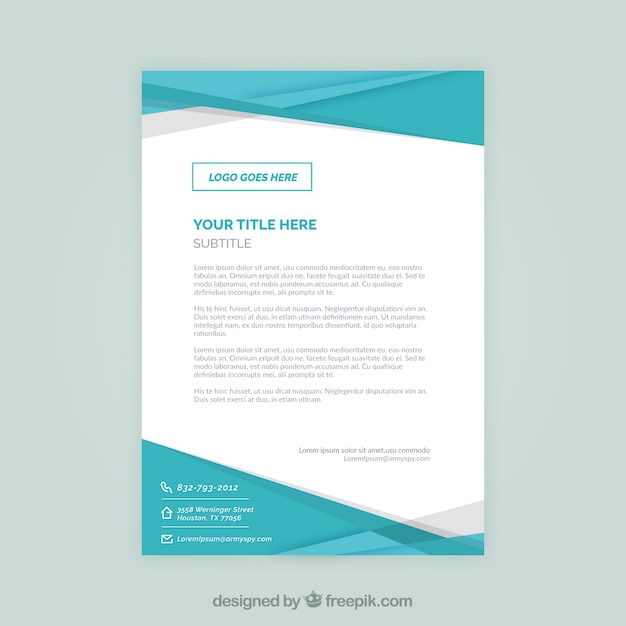 Vector corporate brochure, blue color