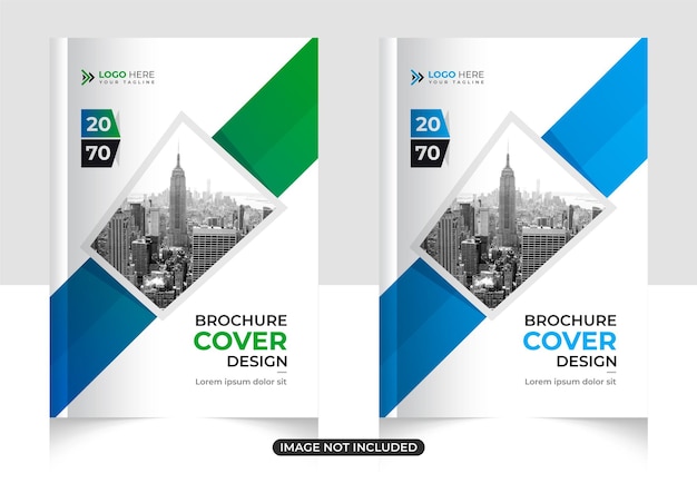 Corporate brochure cover design template set Vector