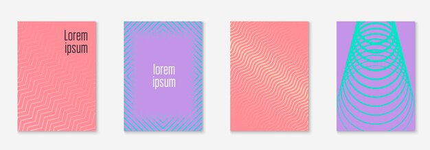 Corporate brochure cover page wavy booklet presentation wallpaper banner mockup pink and purple corporate brochure cover page with minimalist geometric element