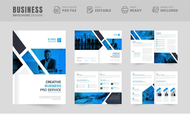 Vector corporate brochure design template