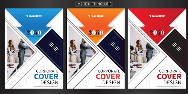 Corporate brochure folder sjabloon, Corporate Cover Design, vector voor poster flyer, Premium Vector.