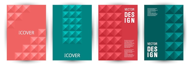 Corporate brochure front page layout bundle vector design Moder