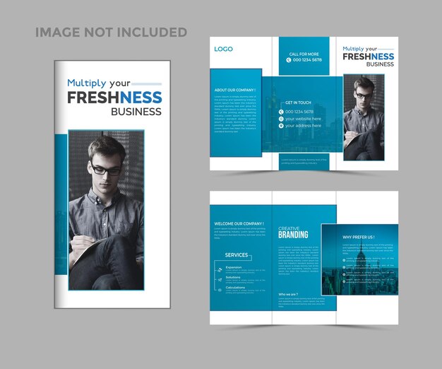 Corporate Brochure Layout Premium Vector Accents