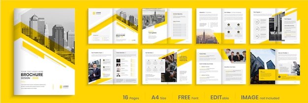 Corporate brochure template design, creative business brochure template layout