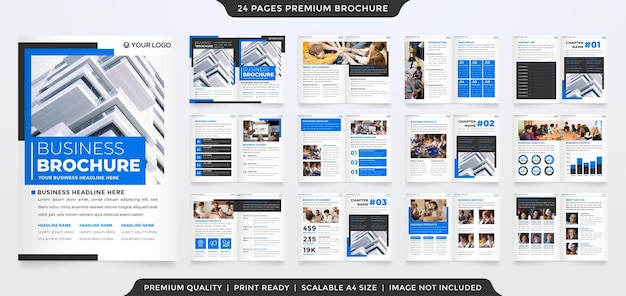 corporate brochure template use for annual report and company profile