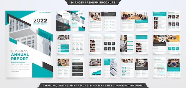 corporate brochure template use for annual report and company profile