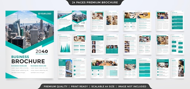 corporate brochure template with minimalist and premium style