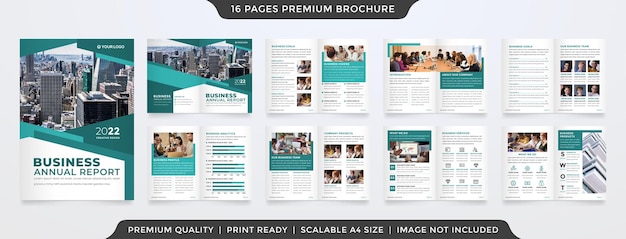 corporate brochure template with modern and premium style