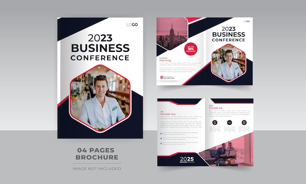 Corporate Business 4 Page ready to print bi fold brochure template design