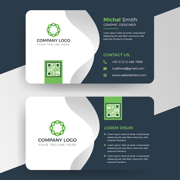 Corporate Business Abstract Shape Clean and Modern set of Business Card Template