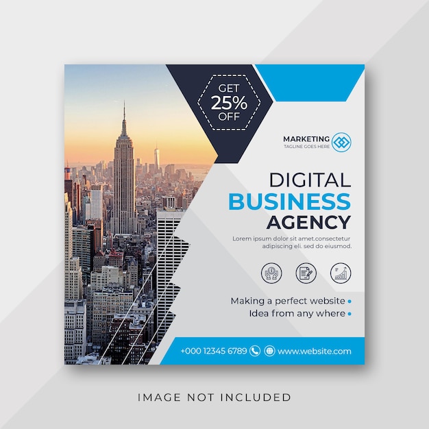 Corporate business agency discount banner template