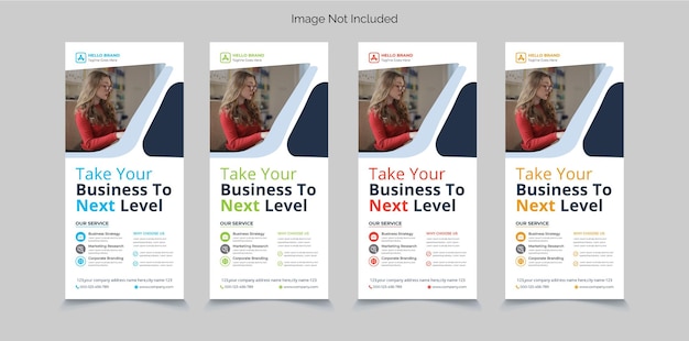 Corporate Business Agency DL Flyer Template premium vector Bundle