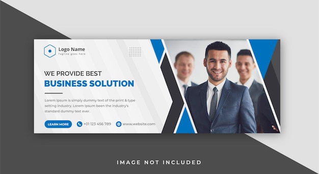 Vector corporate business agency facebook cover design template