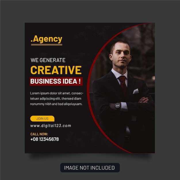 Corporate Business Agency And Flyer Square Instagram Social Media Post Banner