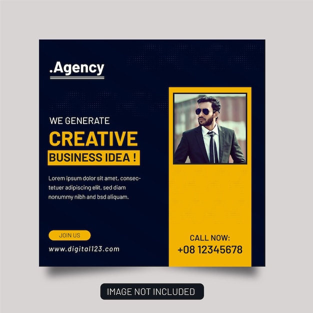Corporate Business Agency And Flyer Square Instagram Social Media Post Banner