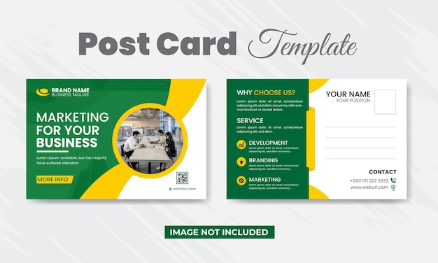 Corporate business agency postcard template