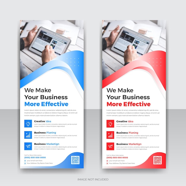 Corporate Business Agency Rollup Banner sjabloonontwerp