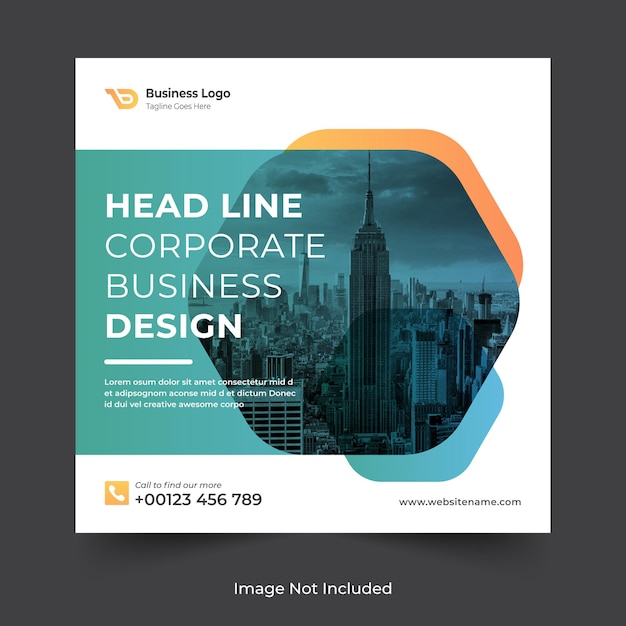 Corporate business agency social media Instagram story ad square web banner post design template