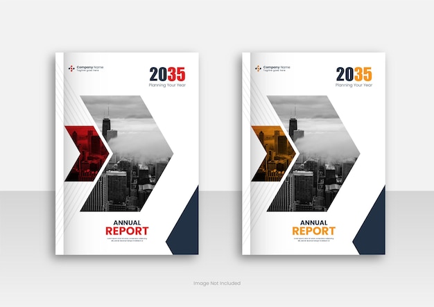 Corporate business annual report book cover or brochure cover template design