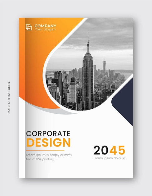 Vector corporate business annual report or brochure cover design template