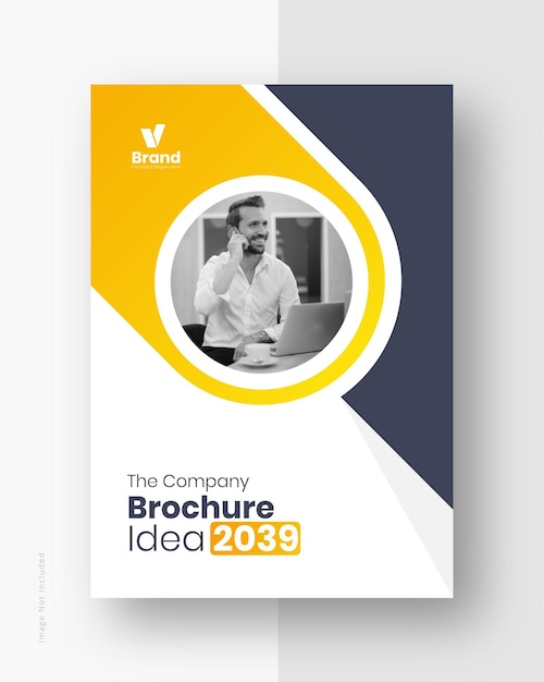 Corporate business annual report or brochure cover page template