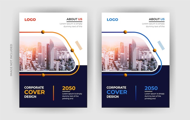 Corporate business annual report modern book cover a4 template