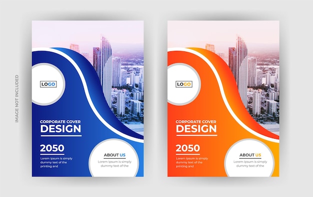 Corporate business annual report modern book cover design