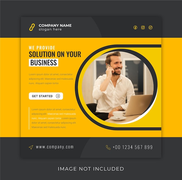 Corporate business banner design template