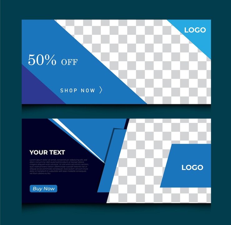 Vector 기업 비즈니스 배너 디자인 서식 파일