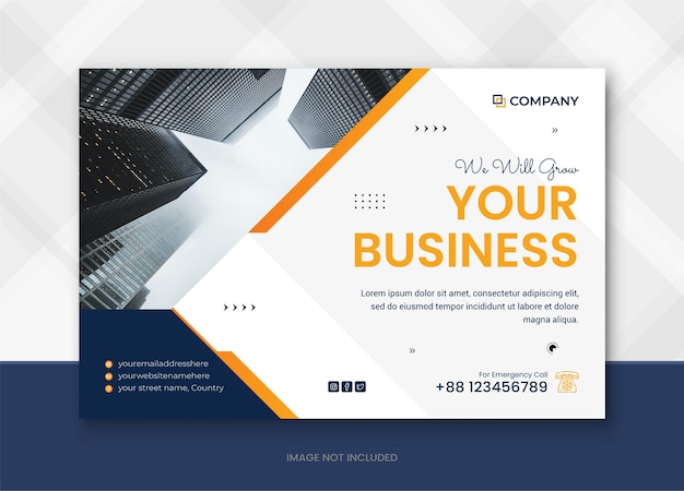 corporate business banner or horizontal banner for social media post template and instagram post