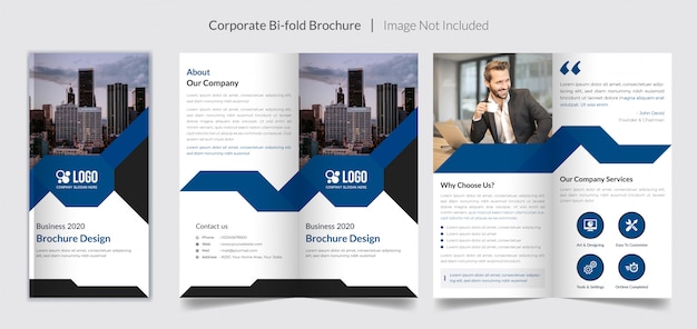 Corporate business bi-fold brochure