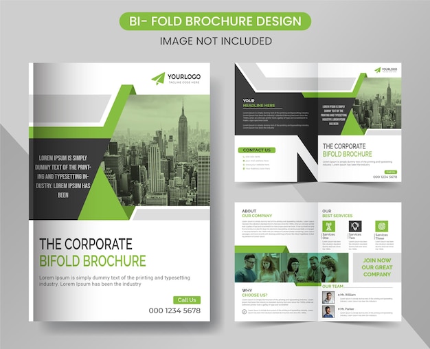 Corporate business bifold brochure design for your company