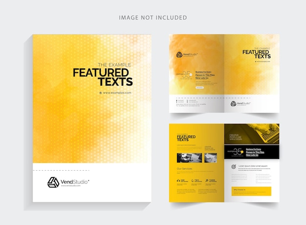 Corporate business bifold brochure