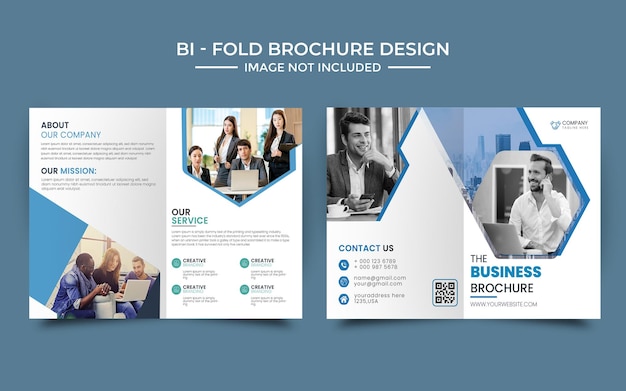 Vector corporate business bifold brochure