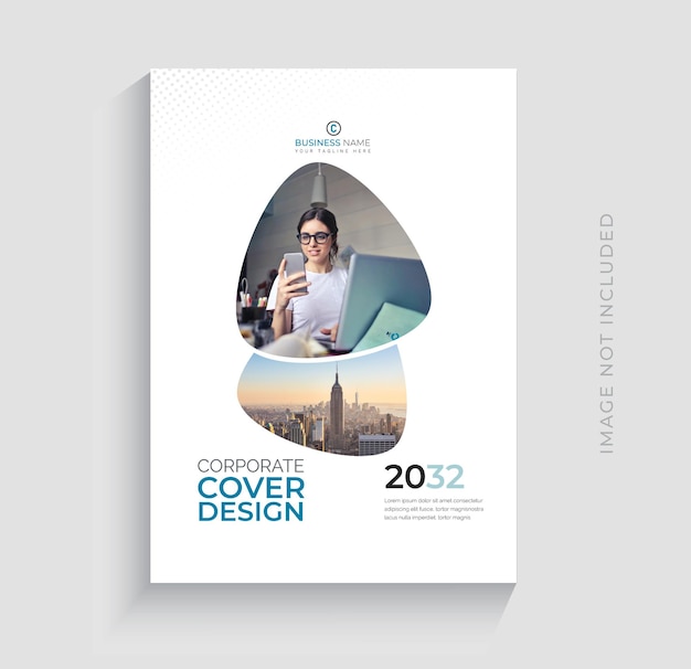 Vector corporate business book cover design template set premium vector