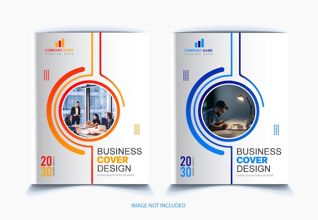 Corporate business book cover design template set