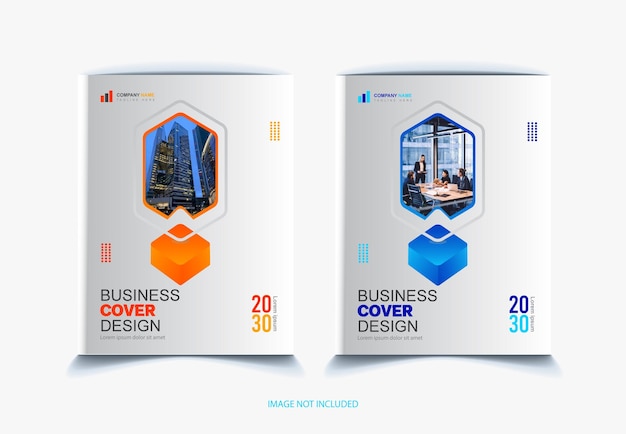 Corporate business book cover design template set