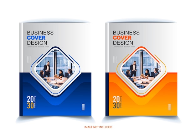 Corporate business book cover design template set