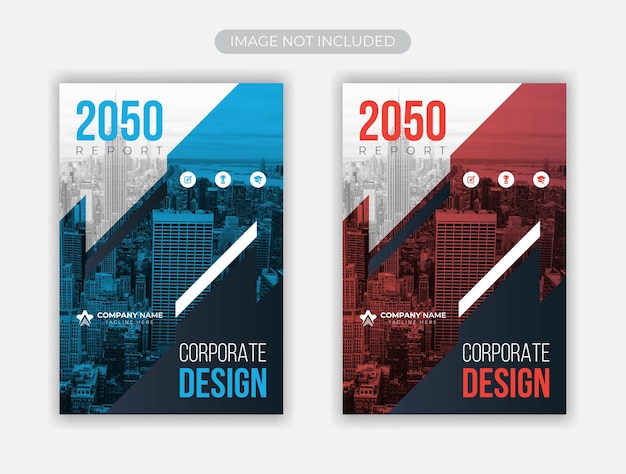 Corporate business book cover design template