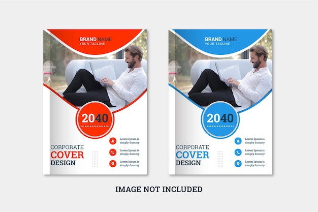 Corporate business book cover design template