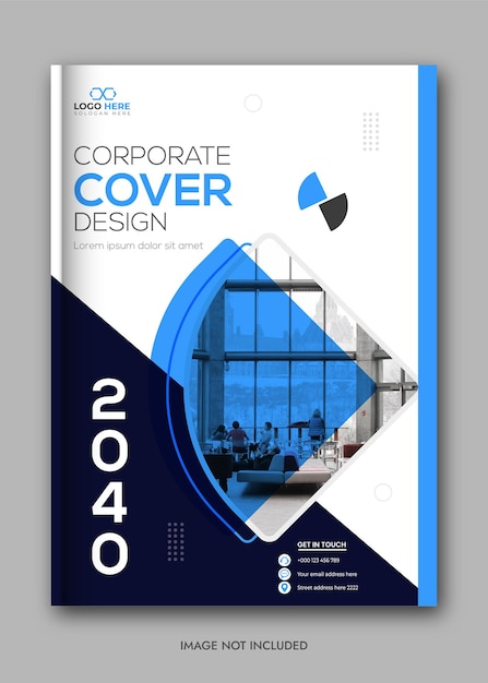 Vector corporate and business book cover design template