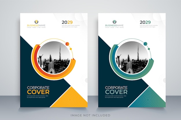 Corporate business book cover design template