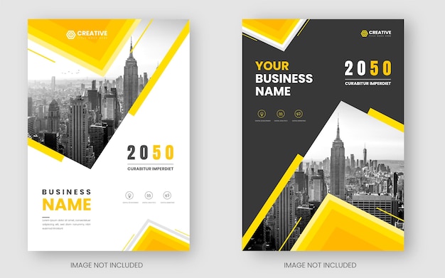 Vector corporate business book cover and magazine or poster or flyer or brochure design template in a4