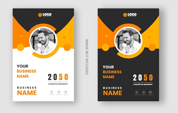 corporate business book cover and magazine or poster or flyer or brochure design template in a4