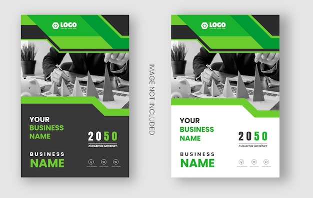 corporate business book cover and magazine or poster or flyer or brochure design template in a4