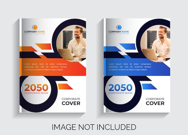 Vector corporate business book cover social media marketing flyer and advertising