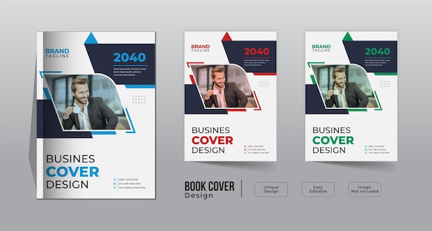 Corporate business book cover template design