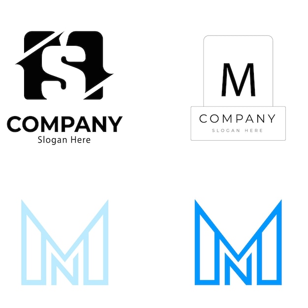 기업 비즈니스 브랜드 회사 마케팅 로고 디자인 우아한 라벨 및 배지 디자인 터 로고 m