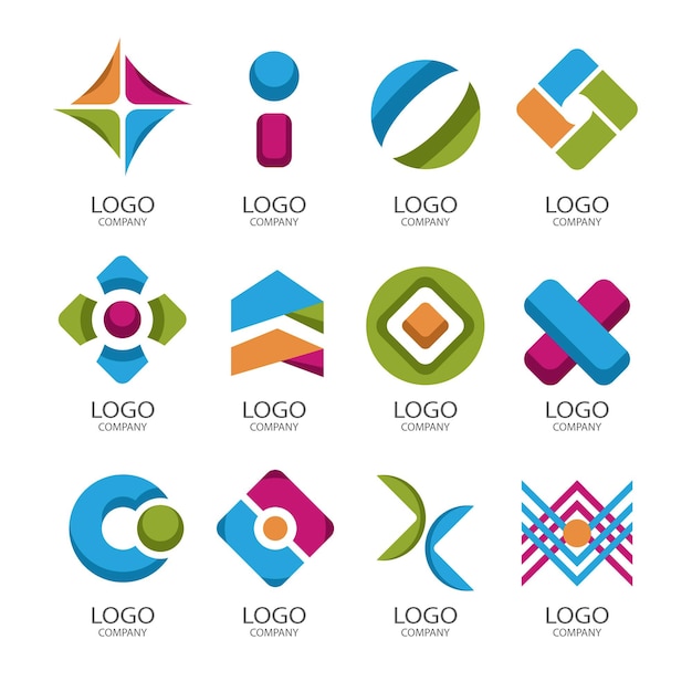 Вектор Корпоративный дизайн логотипа редактируемого логотипа векторный элегантный дизайн этикетки набор дизайна значка